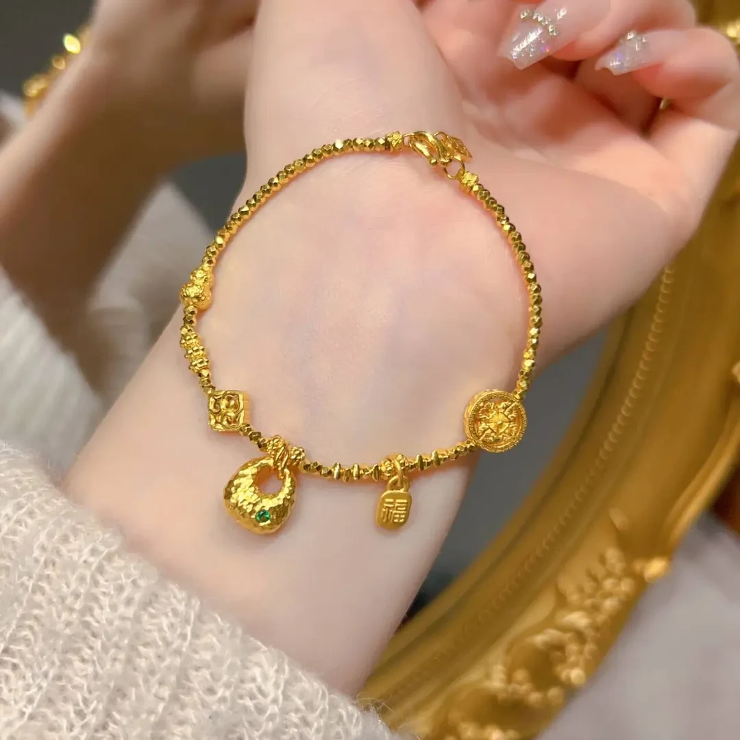 铜合金手链 小金坨手链2025新款气质轻奢手链生日礼物送女友