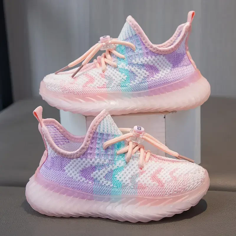 【高奢品质】童鞋女童6-12岁跑步运动鞋防滑透气网面男童椰子鞋儿童