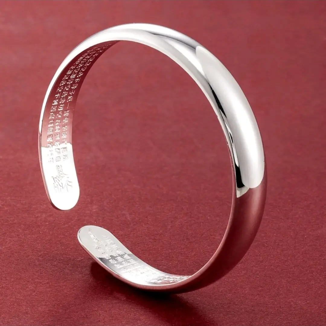 经典光面心经开口贵妃镯时尚亮面实心百搭简约