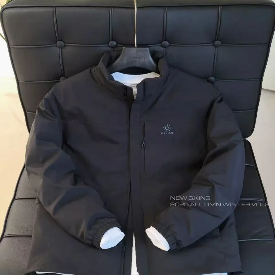 男士冬季防风防泼水透湿羽绒连帽冲锋衣里料石墨烯