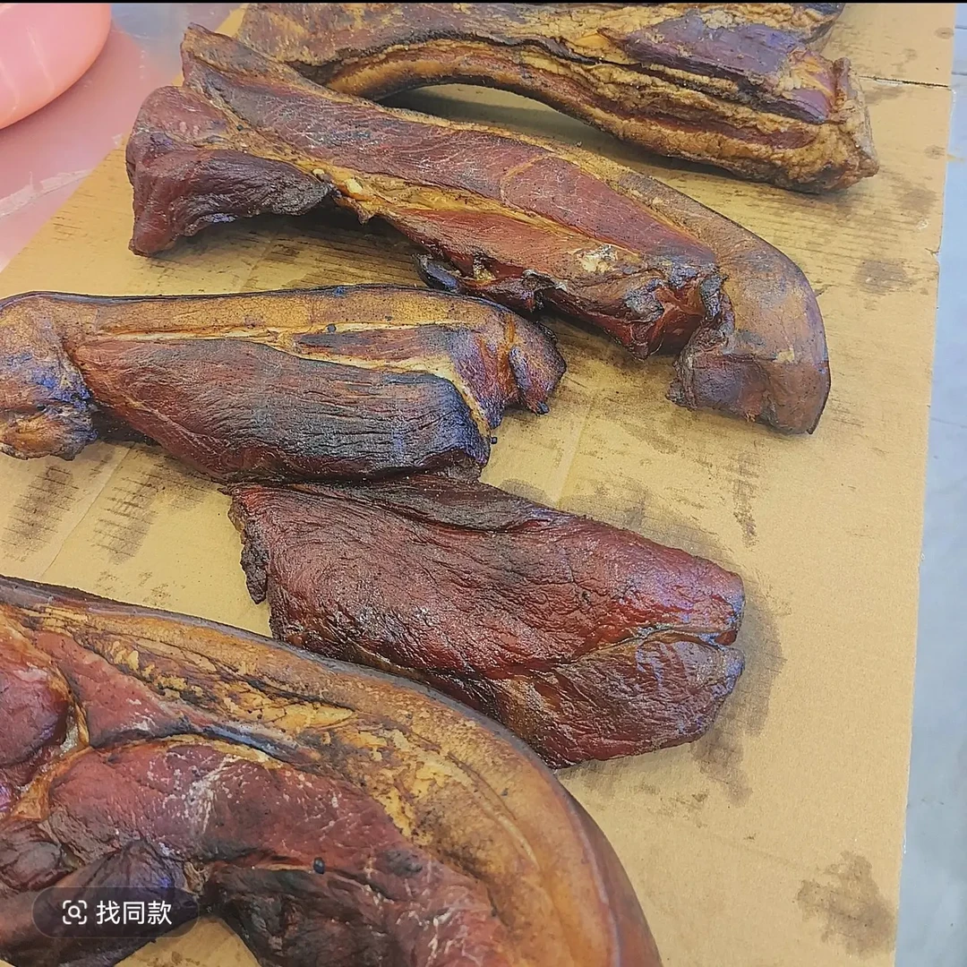 正宗农家柴火烟熏腊肉传统工艺后腿五花肉风味熏肉