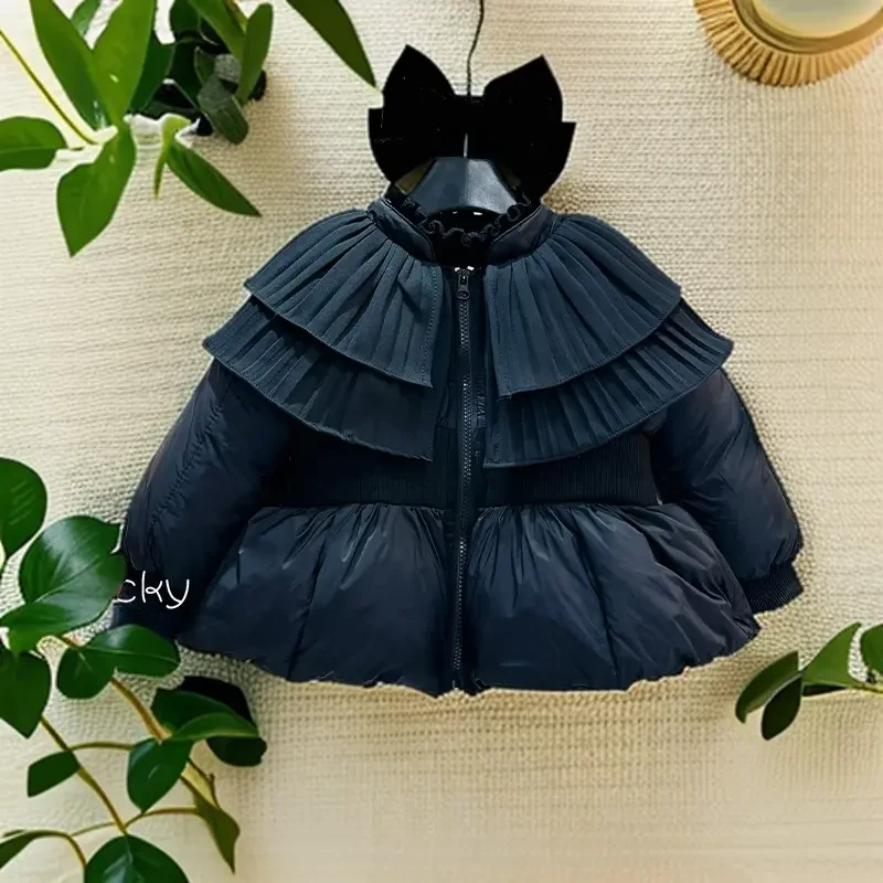 【现货】女童冬装棉服外套冬季加绒加厚女孩韩版洋气棉衣儿童装套装