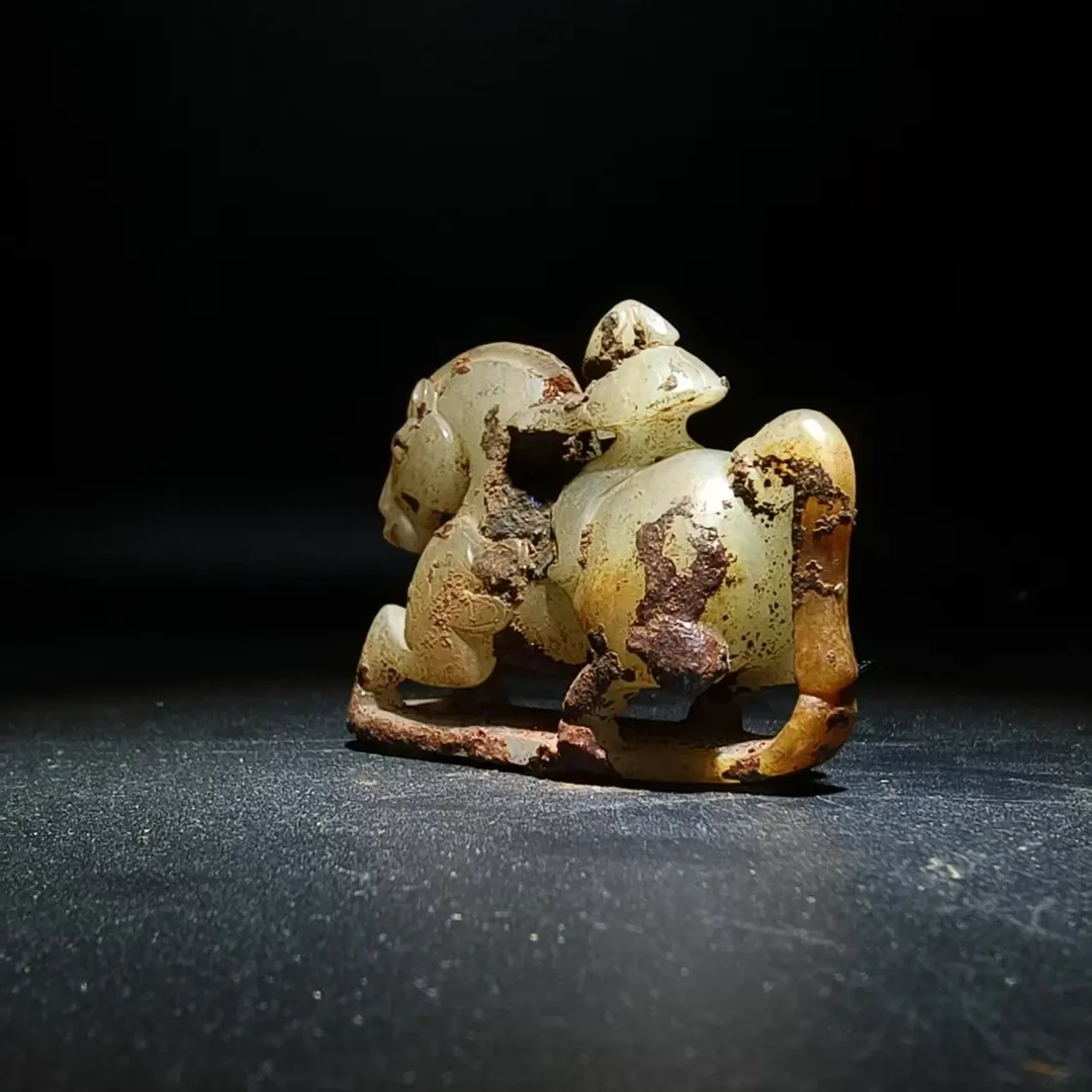 老和田玉手工玉马