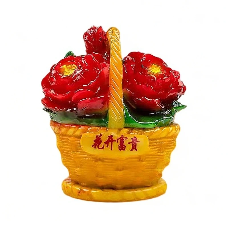 新款花开富贵招财摆件家居客厅树脂摆饰工艺品
