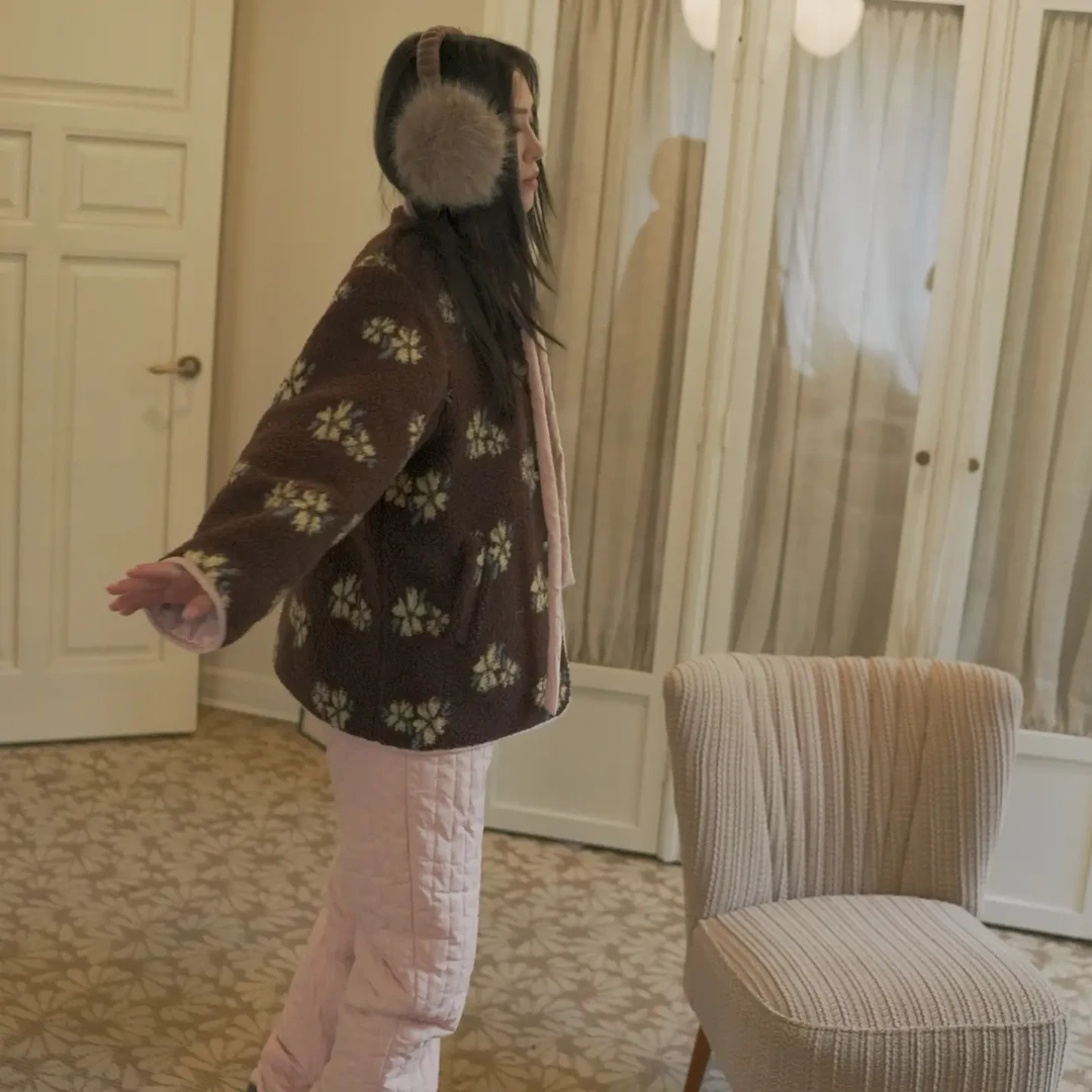 FT原创睡衣印花保暖法兰绒女冬季加厚家居服睡衣