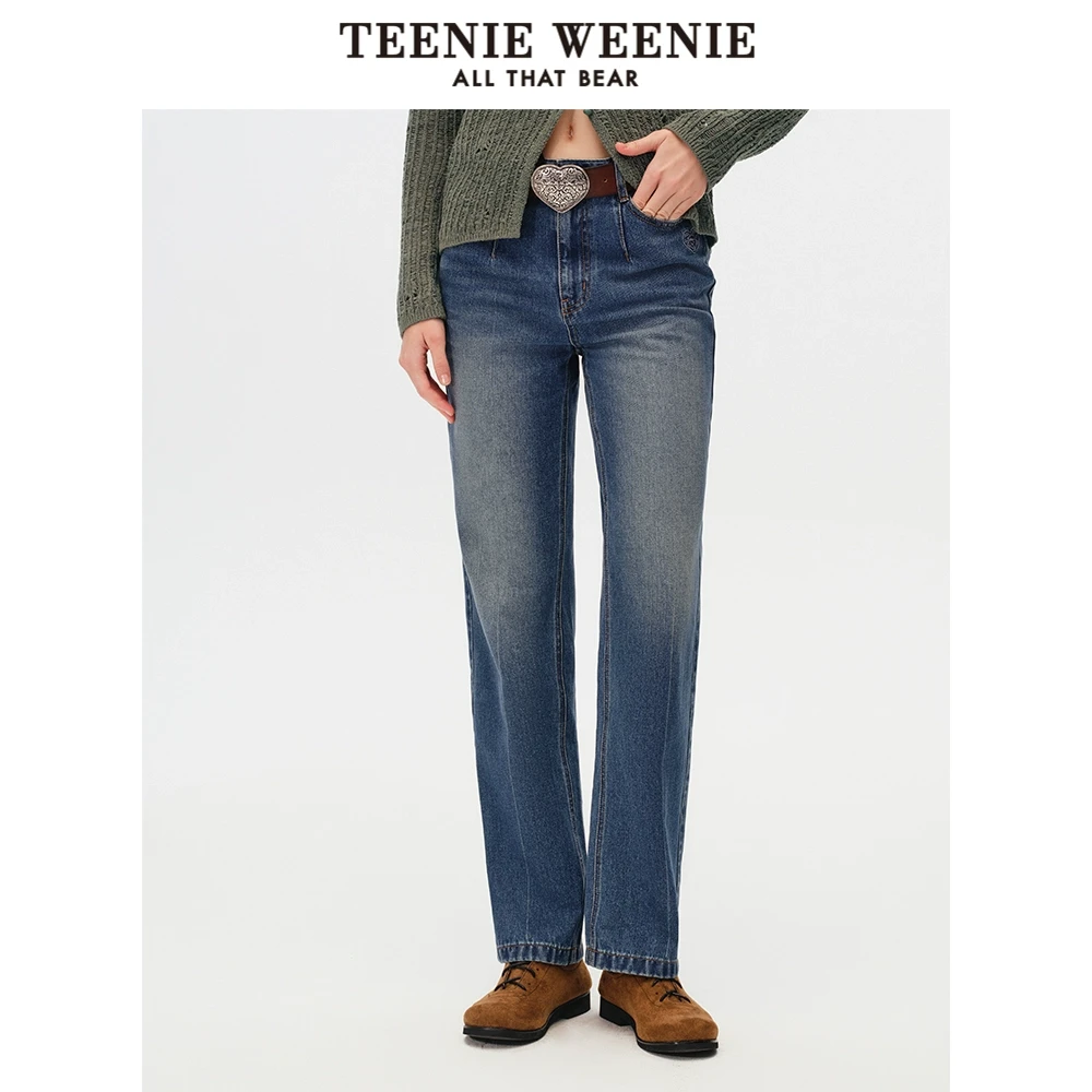 【赵老板专属】TeenieWeenie小熊女装牛仔裤2025春季新款直筒裤0010