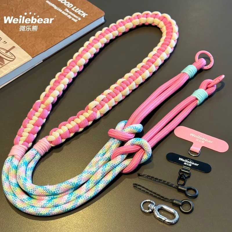 牢固加粗手机挂绳斜挎侧背户外登山挂链小蜜蜂包包替换肩带手机链