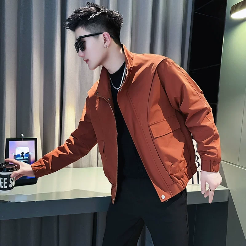 夹克男士春秋外套冲锋衣男士外套春秋男装男款休闲男生衣服高级感