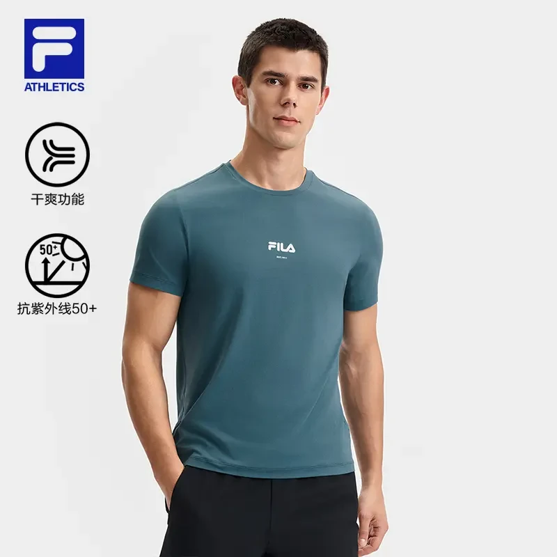 Fila/斐乐男士短袖夏季抗紫外线防晒干爽短袖运动T恤 A11M521109F