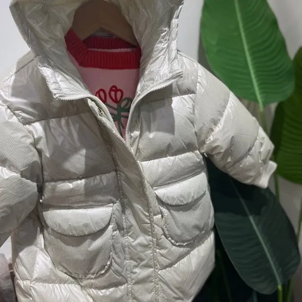 木小凡～（C2538212）小童中长款纯色加厚冬款时尚羽绒外套