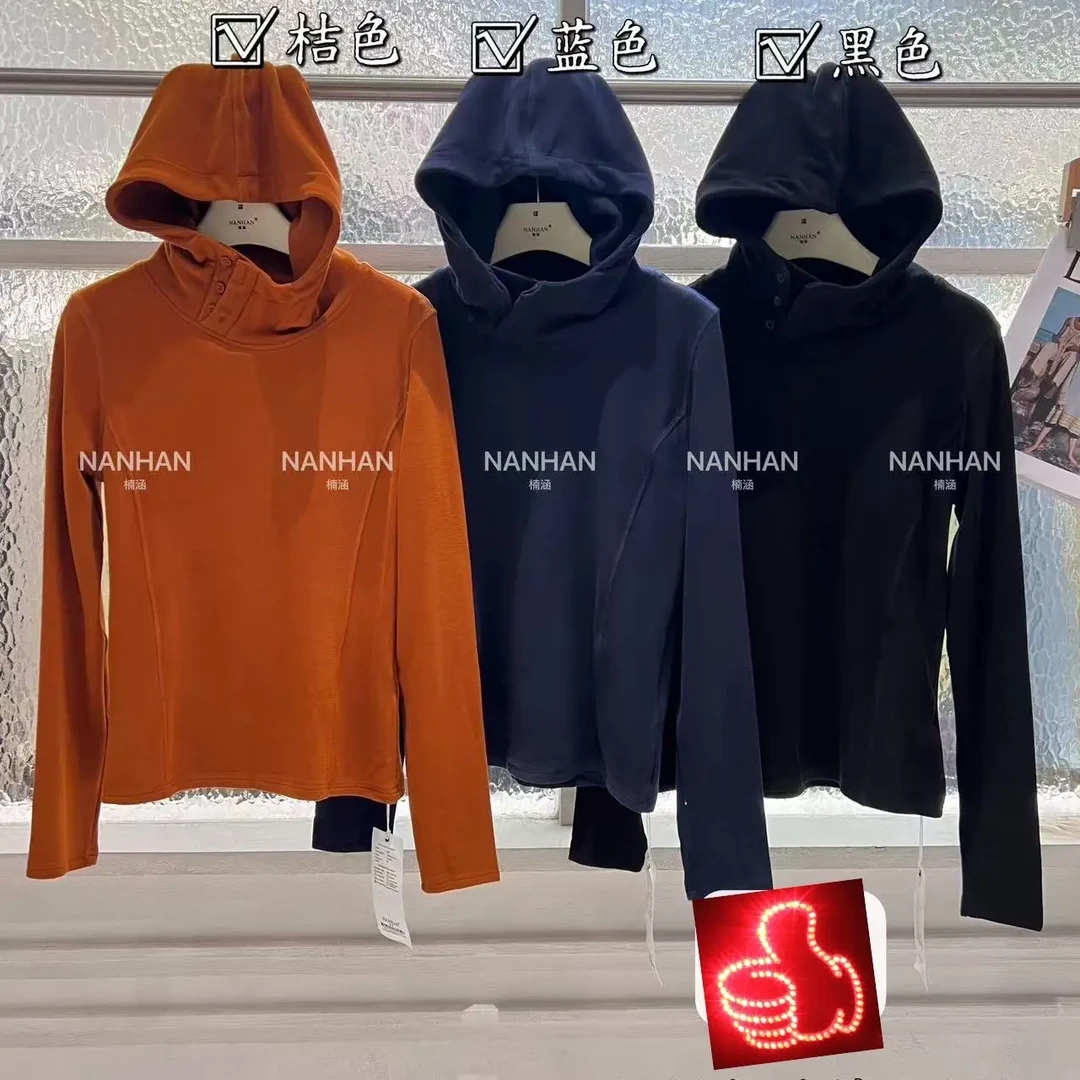 休闲卫衣长袖厚款黑色连帽女士薄款加厚套头款秋季