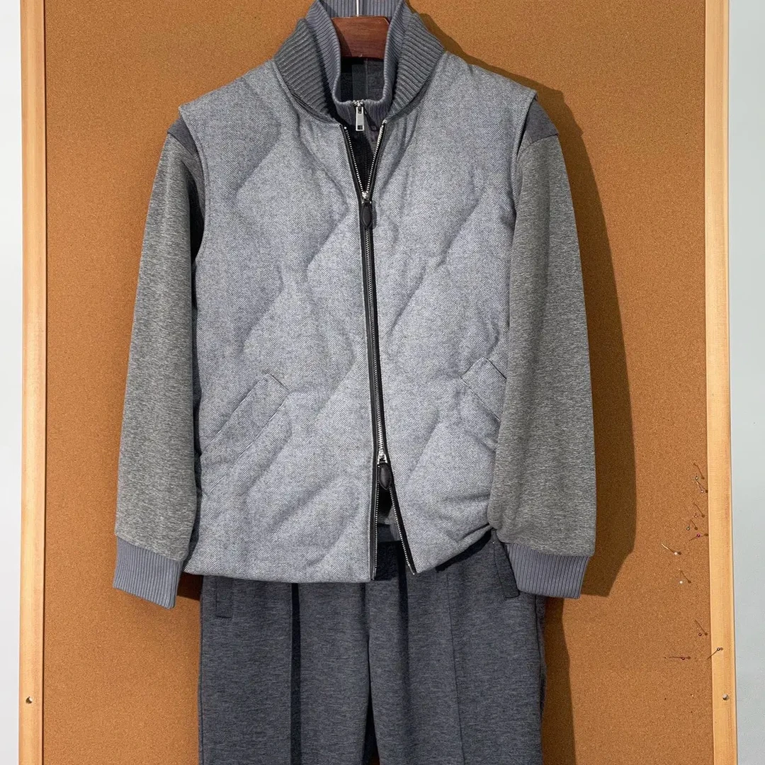 布鲁家老钱风商务休闲鹅绒马甲-8635