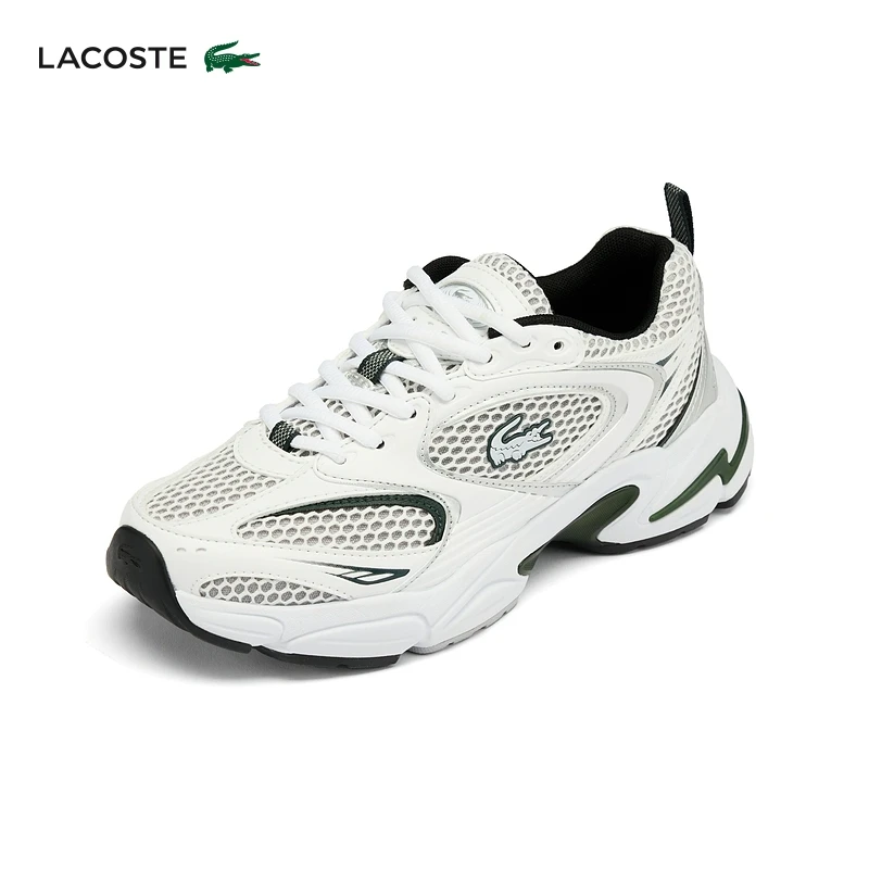 【王一博同款】LACOSTE法国鳄鱼女鞋网面拼色运动休闲鞋|49SFA0025