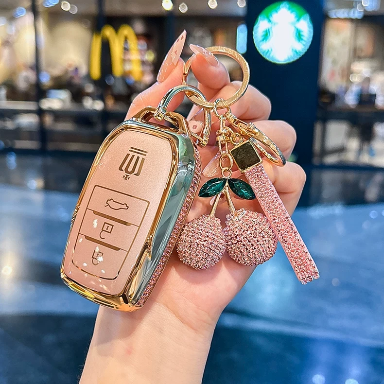 适用皇冠陆放钥匙套丰田14代汽车2024款壳尊贵版路放专用包26扣女