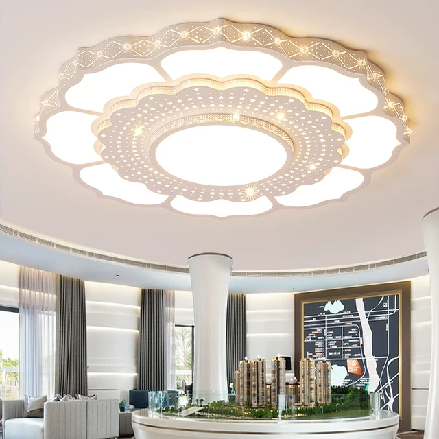 2025新款简约现代大厅大灯轻奢客厅主灯led吸顶灯花形大尺寸灯具