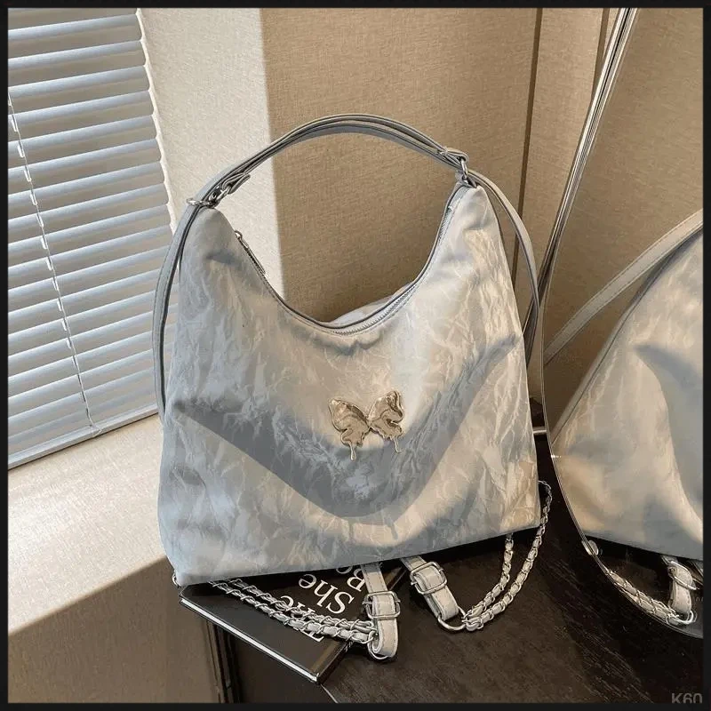 时尚休闲托特包新款小众简约大容量双肩包百搭链条单肩包背包C002