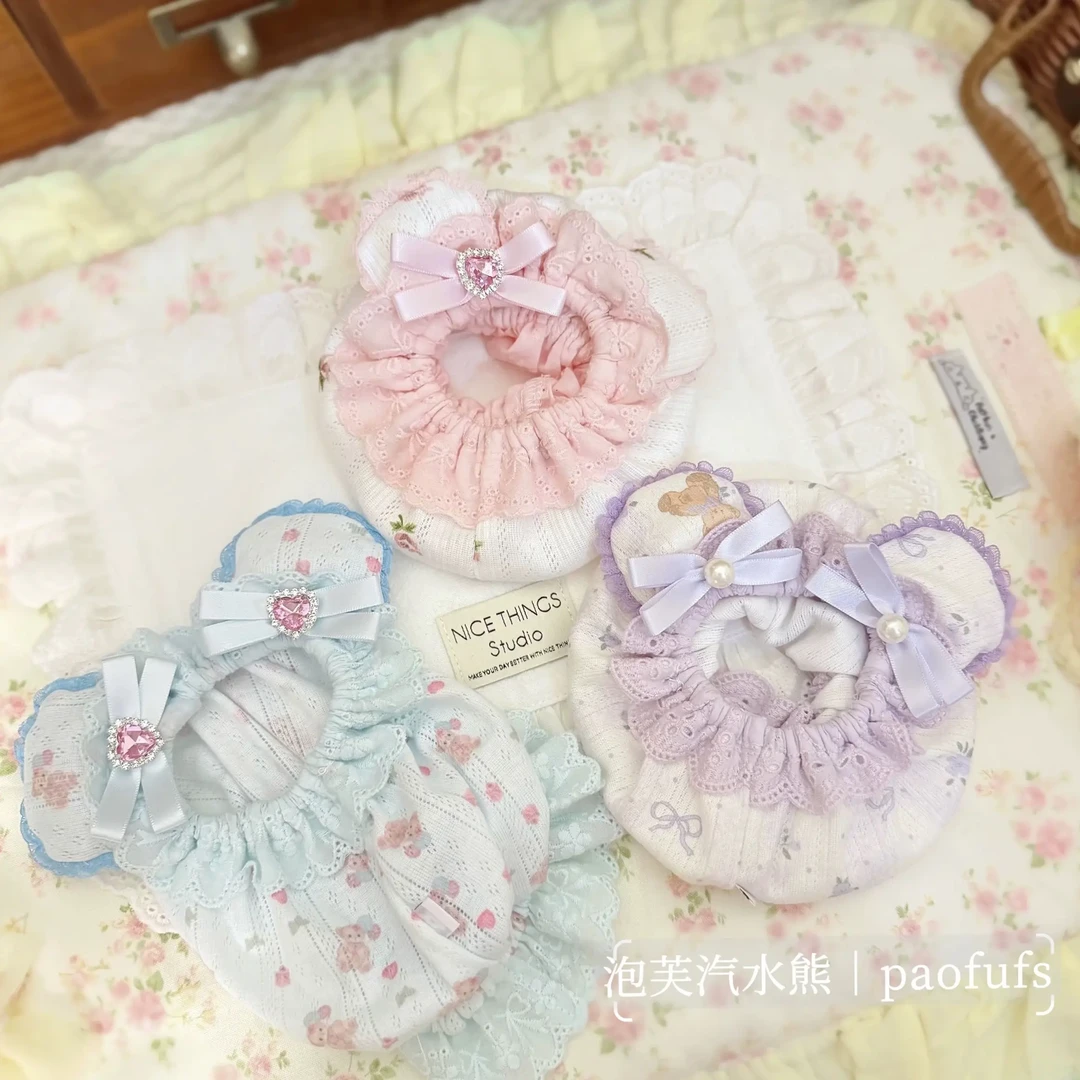 泡芙原创宠物狗狗头套可爱吃饭发箍防脏发带马尔济斯西施约克夏