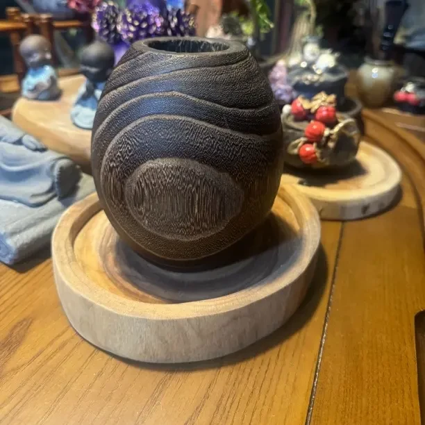 插花干花实木花瓶［原木色］