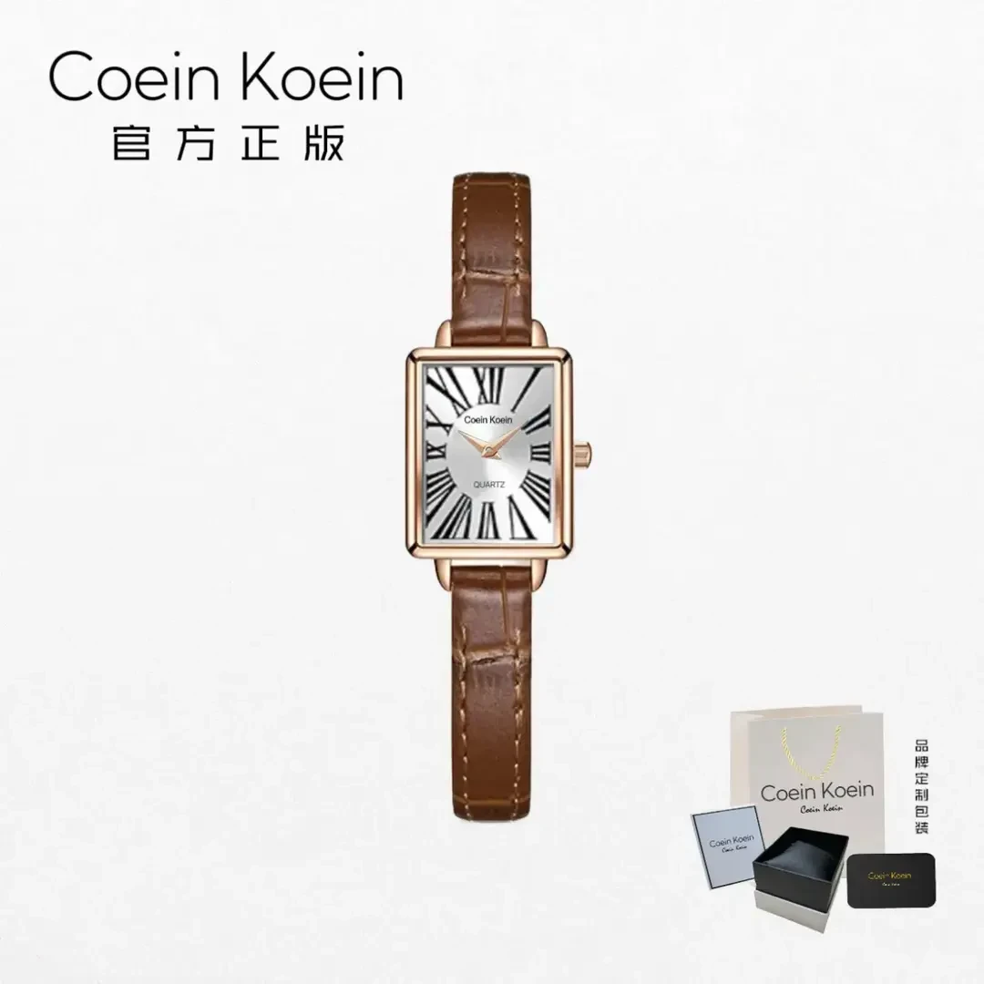Coein Koein【官方正版】CK6088罗马魅力复古简约款拉丝女士手腕表