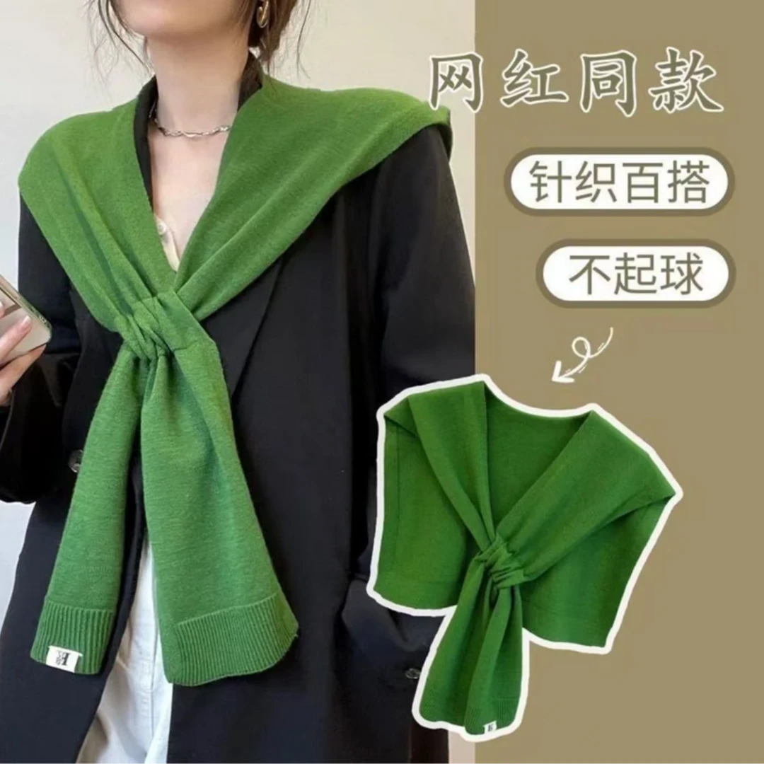披肩外搭2025年新款简约百搭洋气外搭懒人交叉坎肩【90*45CM】网红