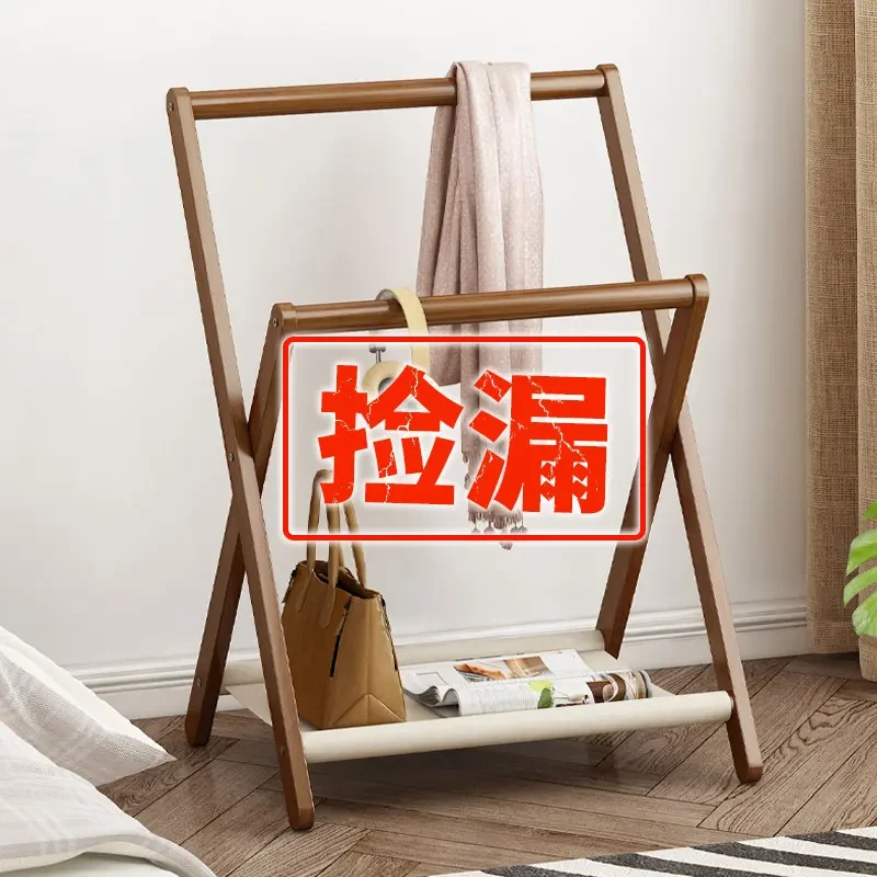 衣架落地小型床边衣服收纳架家用卧室挂衣架可折叠床头北欧衣帽架