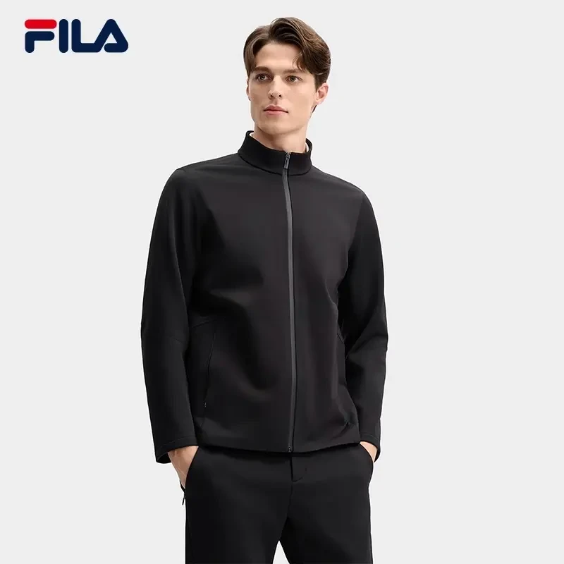 Fila/斐乐男士【商务立领】春季时尚基础运动长袖外套  F11M512502F