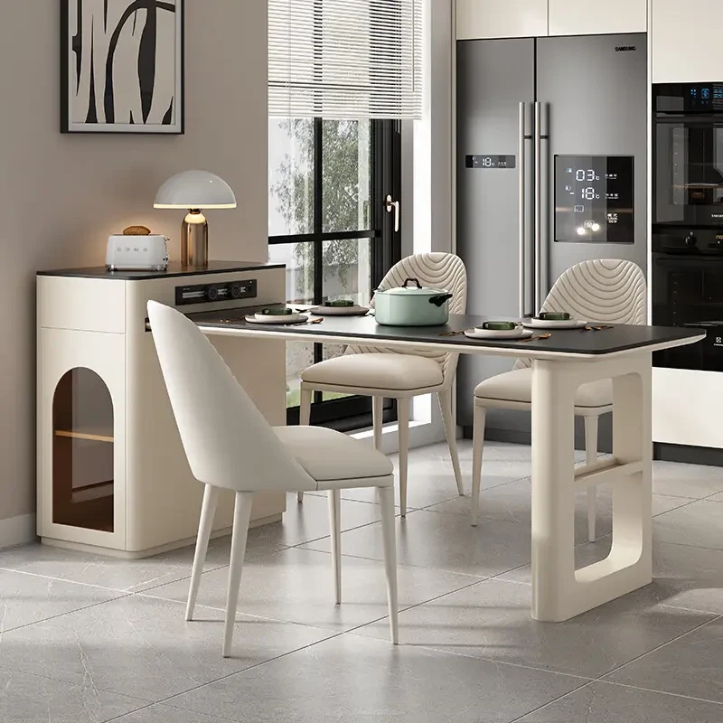 【新年焕新家】简约极简小户型岛台长方形一体伸缩岩板岛台法式导台