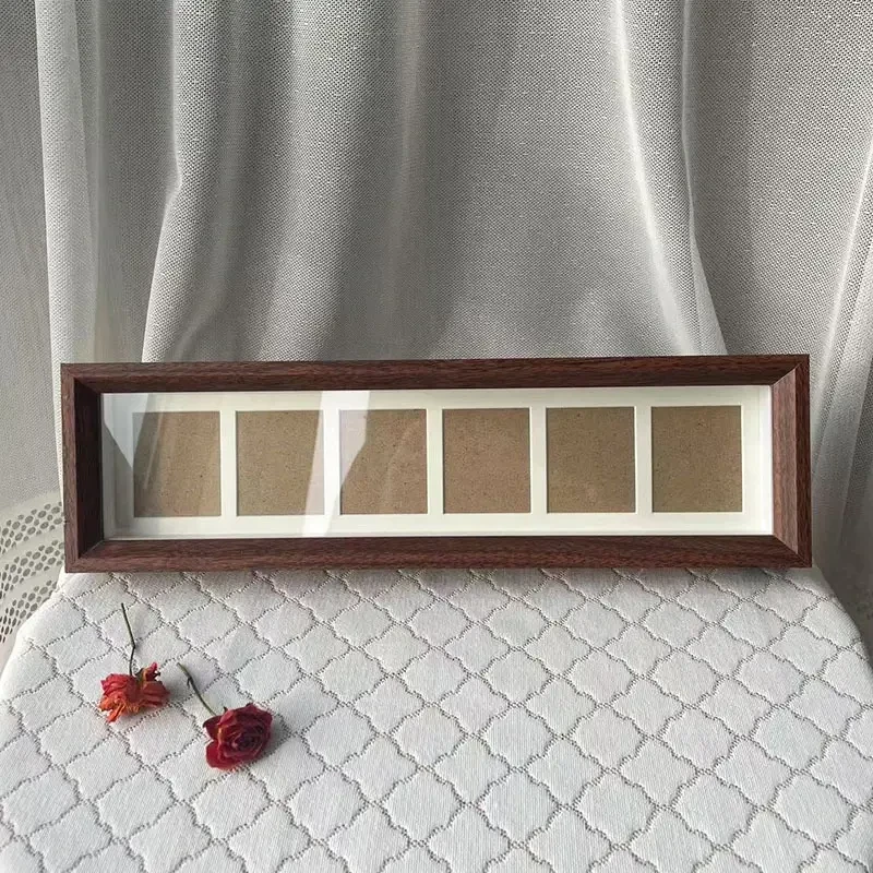 2025新款6行福币密度板六联相框人民币收藏保存相框居家桌面摆件