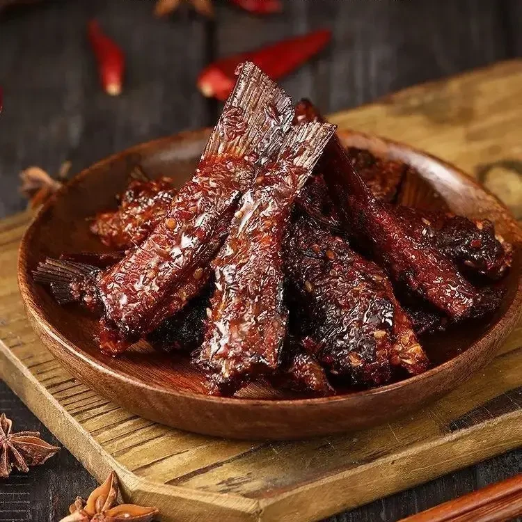 香辣鱼尾湖南特产追剧小零食网红小零食洞庭湖辣鱼尾洞庭湖辣鱼尾