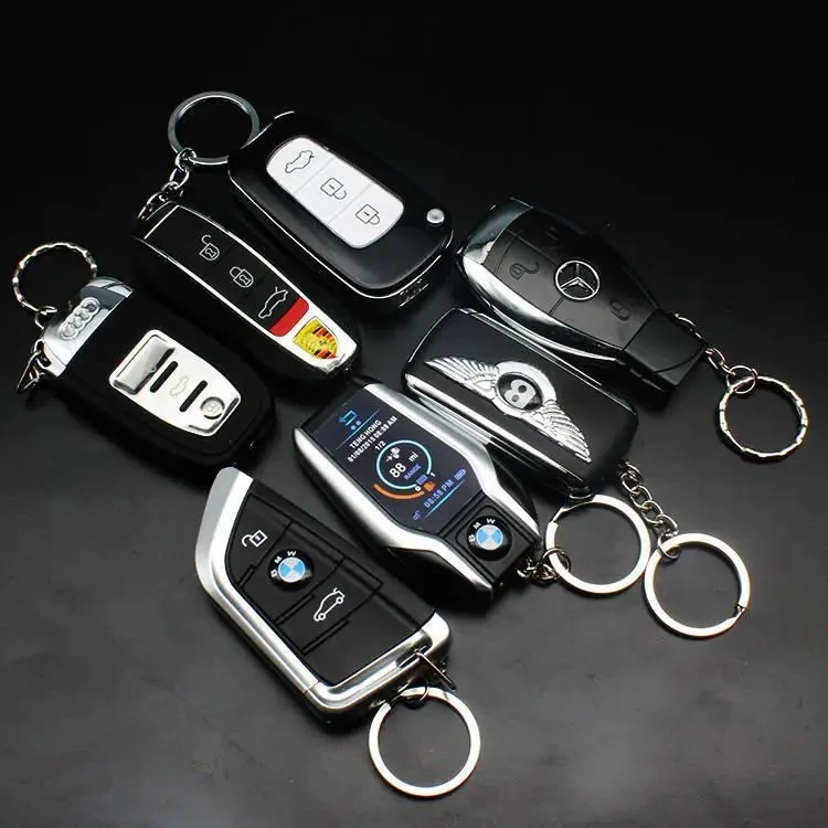 装B神器个性防风打火机充电+充气创意仿真奔驰宝马保时捷钥匙火机
