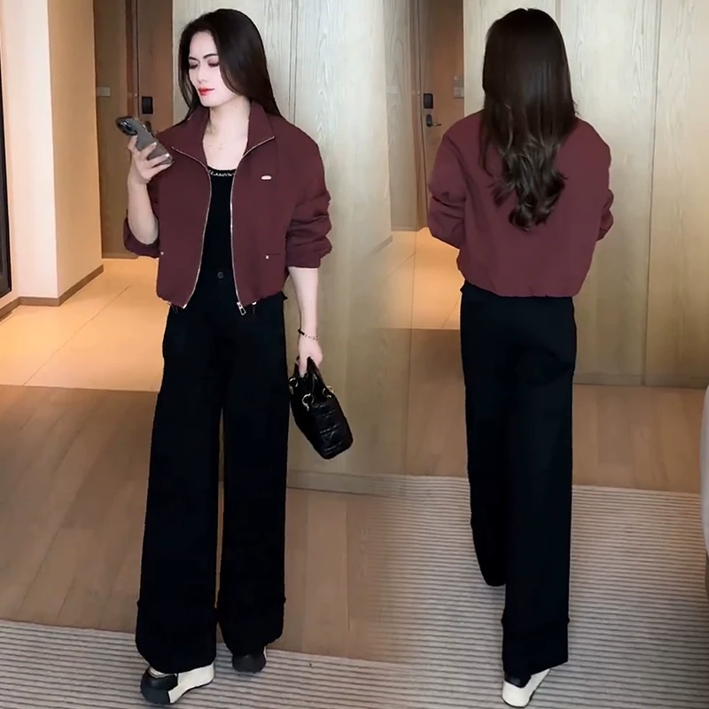 时尚短外套女2024秋季新款韩版宽松休闲显瘦风衣小个子夹克上衣潮