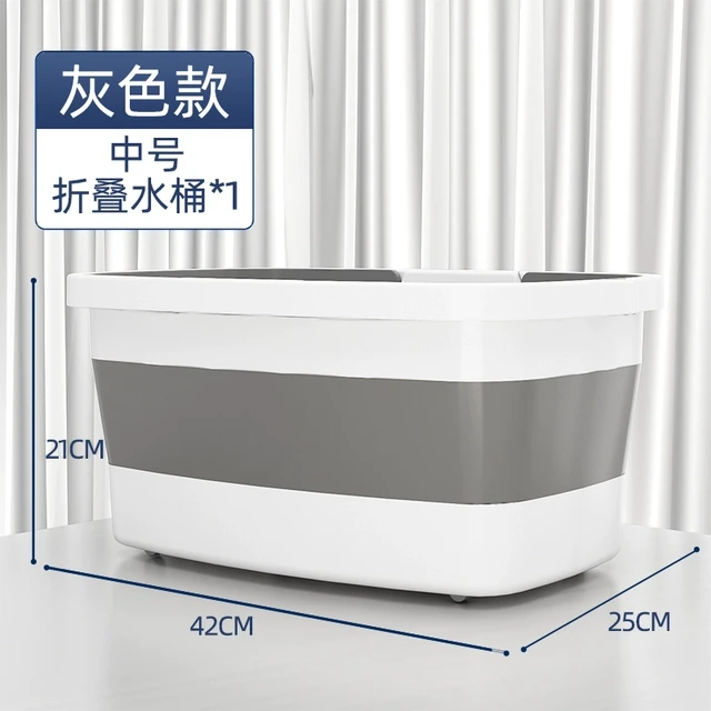 可折叠洗拖把桶长方形加厚加大单桶塑料家用洗地拖水桶墩布清洁桶