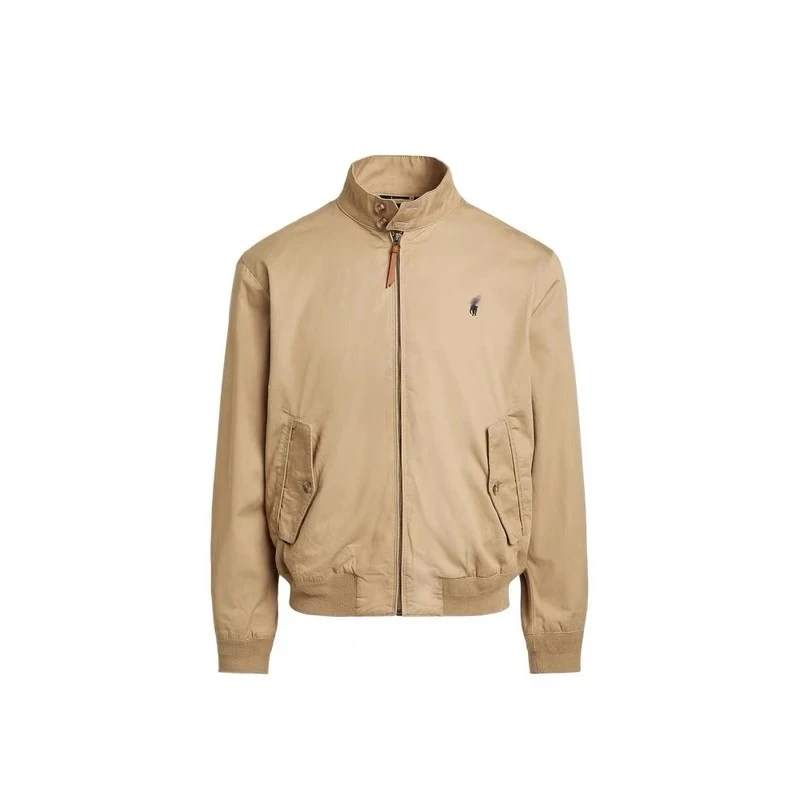 【农夫骑马 抡镐把】哈灵顿小马刺绣 经典斜纹布复古立领夹克外套