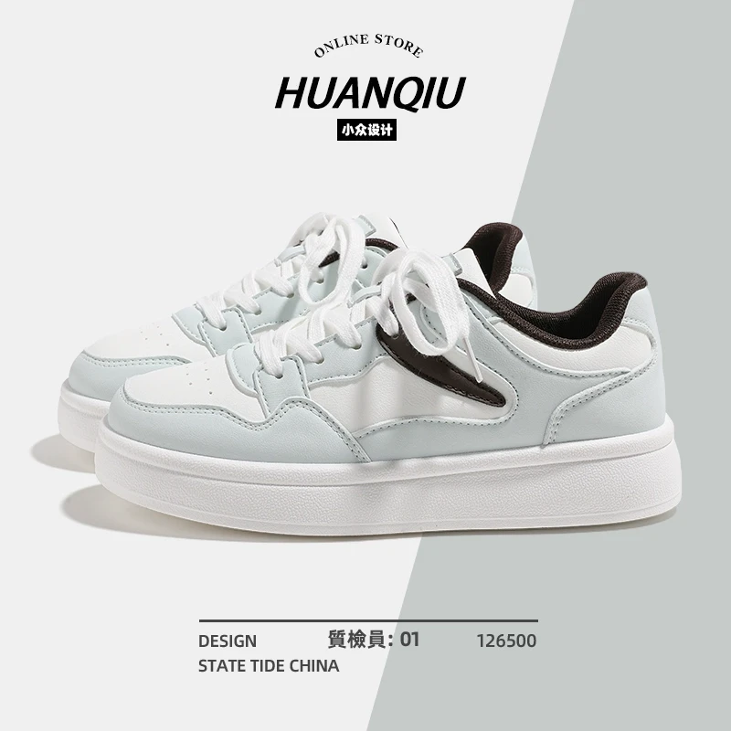 环球复古鞋子女2025新款春季百搭小白鞋子女原创小众休闲轻便女鞋