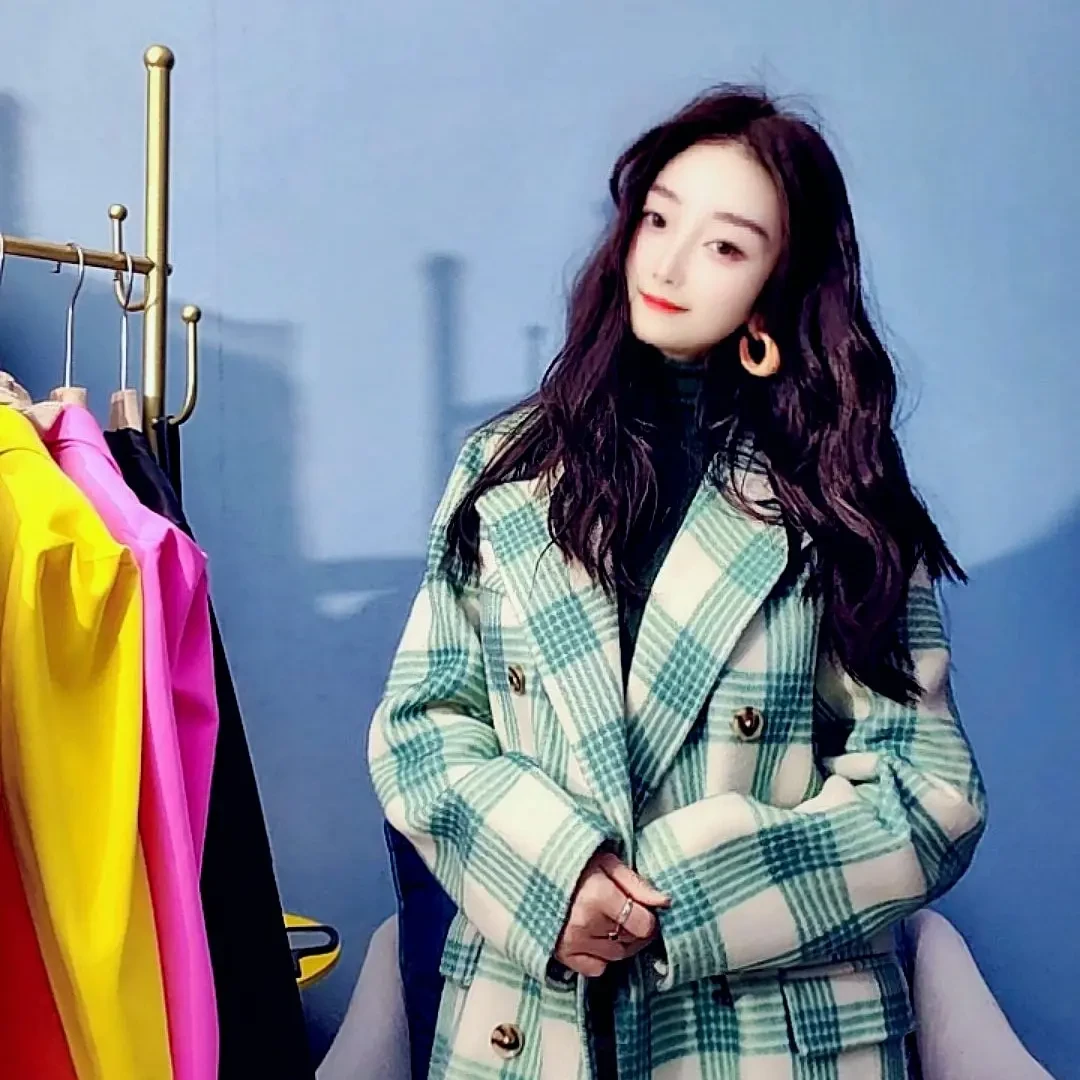 格纹双面呢外套-全新私服分享<不退不换>