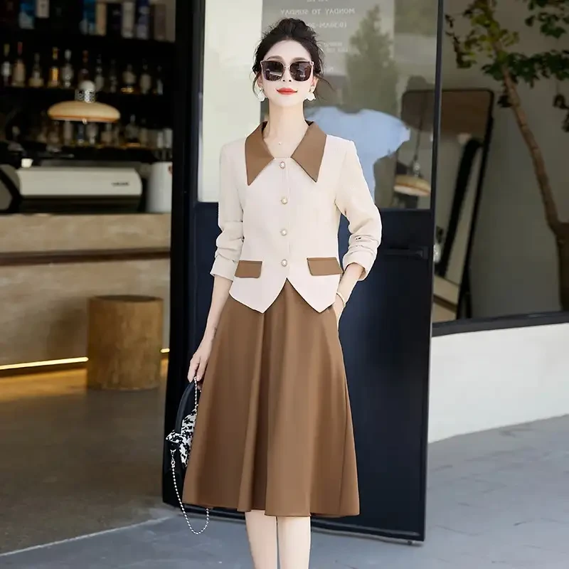 小香风套装裙女秋装2023新款名媛气质上衣半身裙感职业两件套