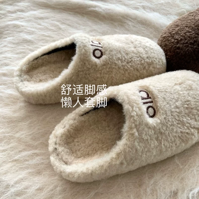 蒂蒂羊驼~INS可可尼法式毛毛拖鞋女2025冬季毛毛包头勃肯棉鞋女