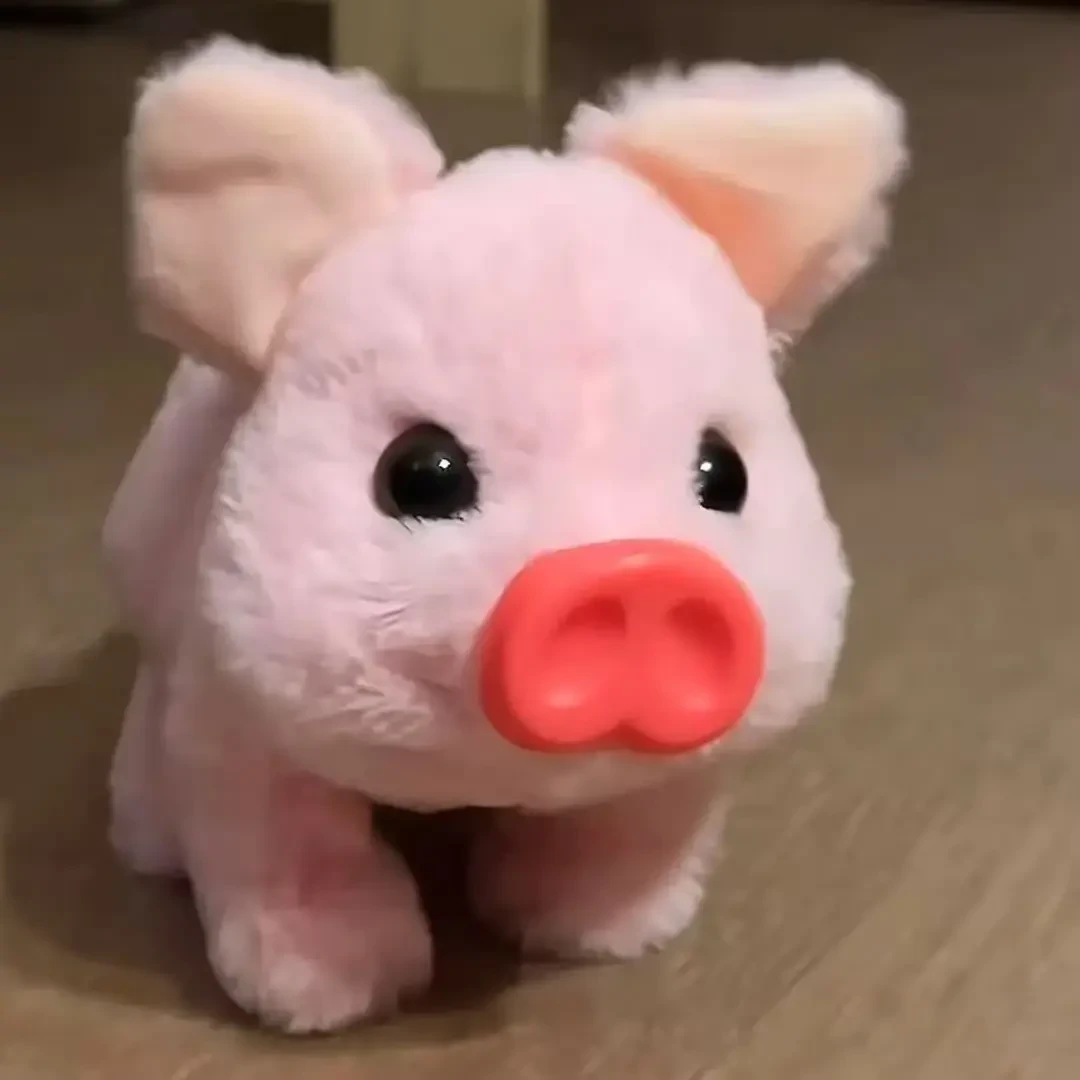 电动会叫会走路动鼻子的小猪兔子毛绒玩具宠物过家家玩具拱鼻子猪