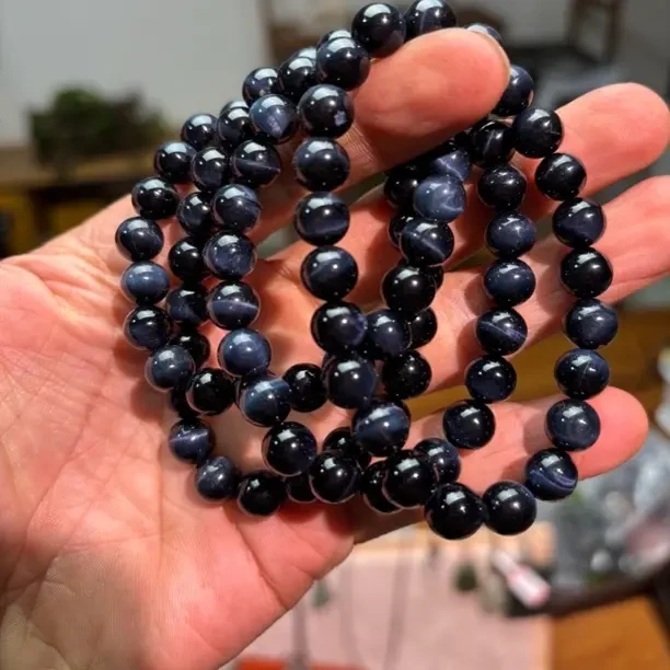 虎眼石鹰眼石圆珠手串 多样性发其一