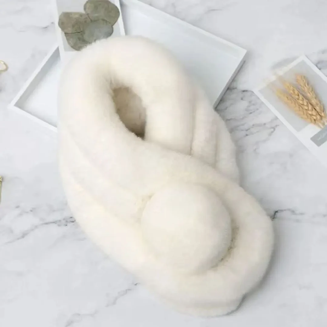 波点韩版保暖休闲风可爱风围巾宝宝毛领简约时尚百搭