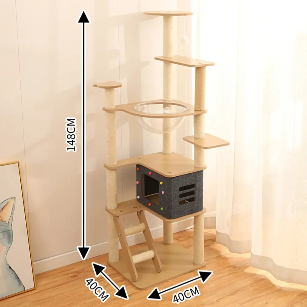 猫爬架猫窝猫树一体猫爬架子通天柱太空舱木梯子爬架猫咪玩具