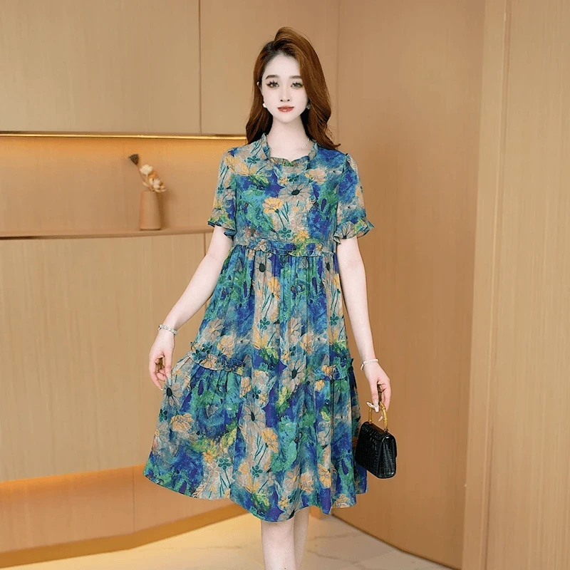 【连衣裙】春夏季新款修身韩版高贵气质收腰显瘦减龄女装连衣裙