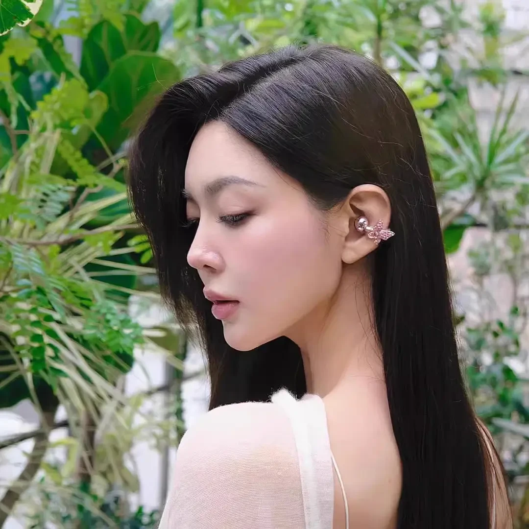 铜合金耳饰 适用于freeclip2耳机夹扣蝴蝶结配饰小众高级感耳夹扣