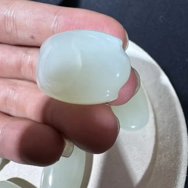 和田玉青海料3*8平安牌（多样性发一）