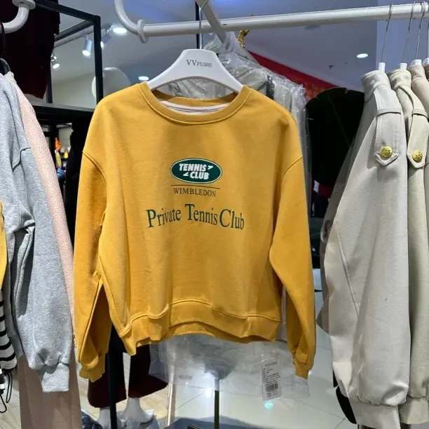 【VV FUSHI】C22098605 印花薄款套头韩版卫衣宽松圆领女士上衣连帽