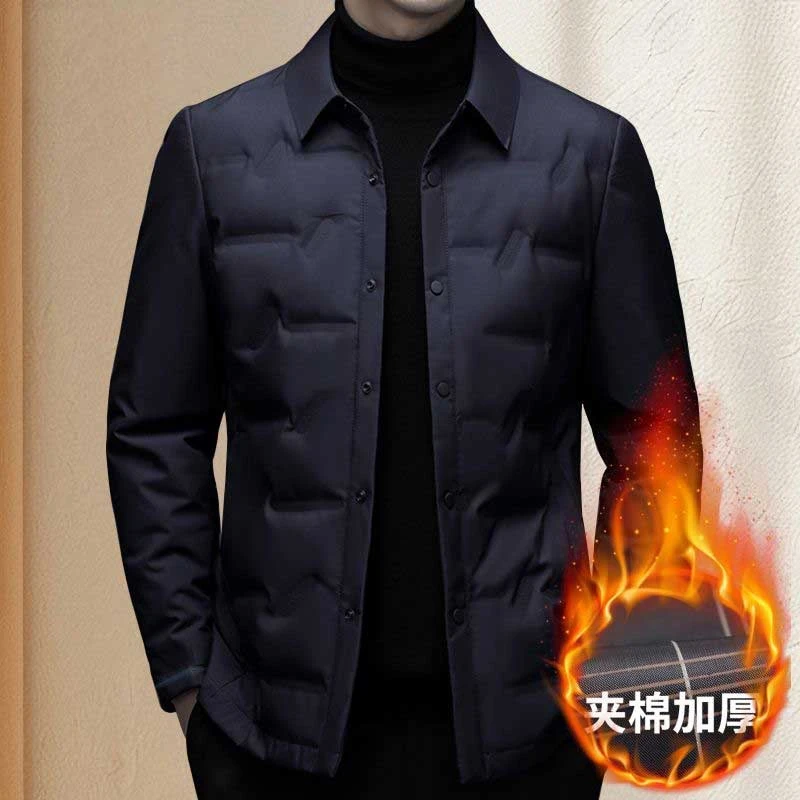 秋冬季中老年加厚保暖男装外套爸爸装上衣棉衣冬天男士棉袄棉服