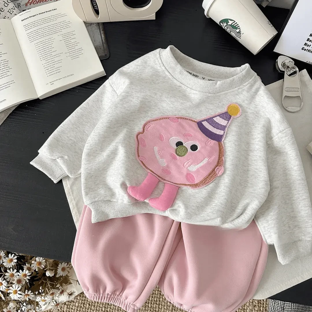 春季2025新款女童套装洋气中小童韩版宽松儿童运动外穿卫衣两件套