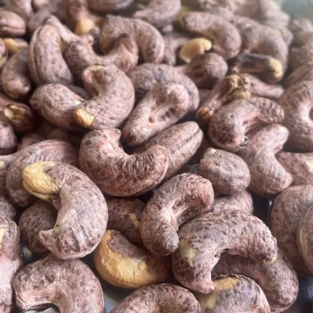 带衣紫皮腰果A180大颗粒盐焗紫衣腰果仁烘焙坚果炒货休闲零食干果