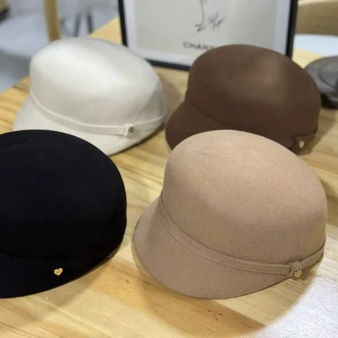 【高咩咩专属】法式蕾丝百搭盆帽森系礼帽贝雷帽复古女帽子平檐秋冬
