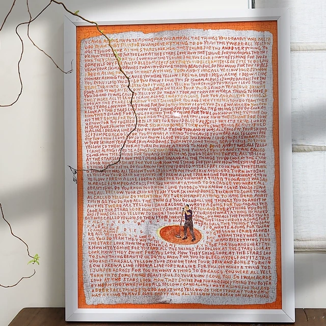 botop王一冷 藏了很久的黄1000片成人治愈拼图高难度拼图平图拼图